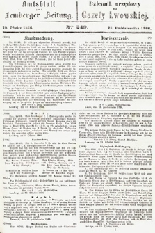 Amtsblatt zur Lemberger Zeitung = Dziennik Urzędowy do Gazety Lwowskiej. 1866, nr 249