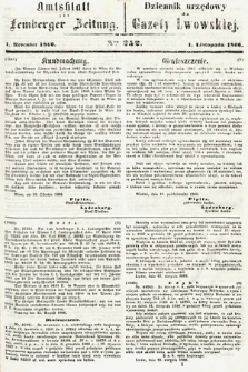 Amtsblatt zur Lemberger Zeitung = Dziennik Urzędowy do Gazety Lwowskiej. 1866, nr 252