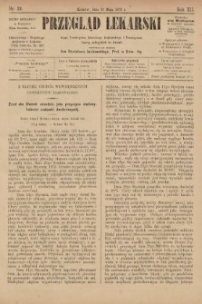 Przegląd Lekarski : organ Towarzystwa Lekarskiego Krakowskiego i Towarzystwa Lekarzy Galicyjskich we Lwowie. 1873, nr 22