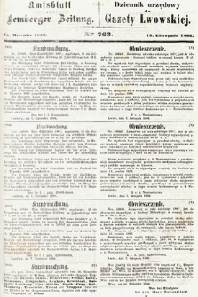 Amtsblatt zur Lemberger Zeitung = Dziennik Urzędowy do Gazety Lwowskiej. 1866, nr 263