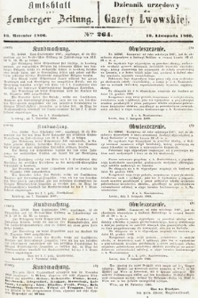 Amtsblatt zur Lemberger Zeitung = Dziennik Urzędowy do Gazety Lwowskiej. 1866, nr 264