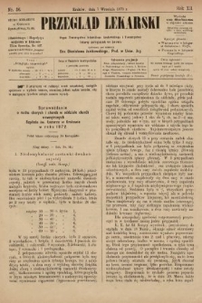 Przegląd Lekarski : organ Towarzystwa Lekarskiego Krakowskiego i Towarzystwa Lekarzy Galicyjskich we Lwowie. 1873, nr 36