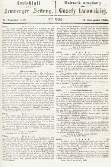 Amtsblatt zur Lemberger Zeitung = Dziennik Urzędowy do Gazety Lwowskiej. 1866, nr 265