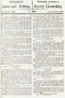 Amtsblatt zur Lemberger Zeitung = Dziennik Urzędowy do Gazety Lwowskiej. 1866, nr 268