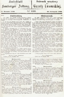 Amtsblatt zur Lemberger Zeitung = Dziennik Urzędowy do Gazety Lwowskiej. 1866, nr 272