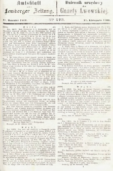 Amtsblatt zur Lemberger Zeitung = Dziennik Urzędowy do Gazety Lwowskiej. 1866, nr 273