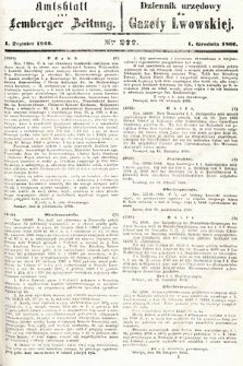 Amtsblatt zur Lemberger Zeitung = Dziennik Urzędowy do Gazety Lwowskiej. 1866, nr 277