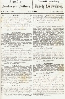 Amtsblatt zur Lemberger Zeitung = Dziennik Urzędowy do Gazety Lwowskiej. 1866, nr 280