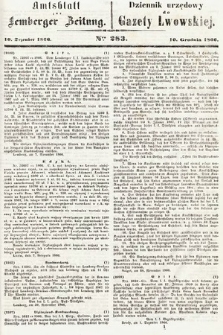 Amtsblatt zur Lemberger Zeitung = Dziennik Urzędowy do Gazety Lwowskiej. 1866, nr 283