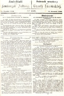 Amtsblatt zur Lemberger Zeitung = Dziennik Urzędowy do Gazety Lwowskiej. 1866, nr 287