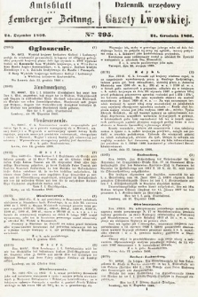 Amtsblatt zur Lemberger Zeitung = Dziennik Urzędowy do Gazety Lwowskiej. 1866, nr 295