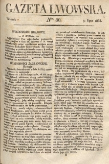Gazeta Lwowska. 1833, nr 80