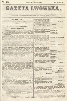 Gazeta Lwowska. 1852, nr 13