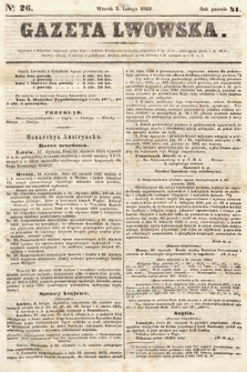 Gazeta Lwowska. 1852, nr 26