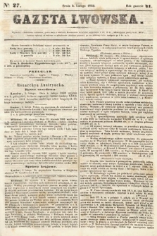 Gazeta Lwowska. 1852, nr 27