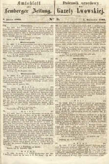 Amtsblatt zur Lemberger Zeitung = Dziennik Urzędowy do Gazety Lwowskiej. 1862, nr 3