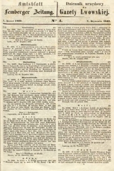 Amtsblatt zur Lemberger Zeitung = Dziennik Urzędowy do Gazety Lwowskiej. 1862, nr 4