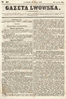Gazeta Lwowska. 1852, nr 37