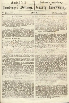 Amtsblatt zur Lemberger Zeitung = Dziennik Urzędowy do Gazety Lwowskiej. 1862, nr 7