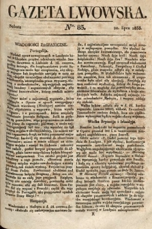 Gazeta Lwowska. 1833, nr 85