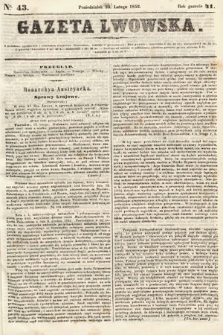 Gazeta Lwowska. 1852, nr 43