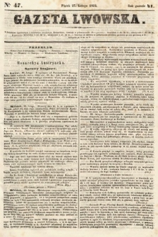 Gazeta Lwowska. 1852, nr 47