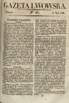 Gazeta Lwowska. 1833, nr 87