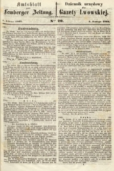 Amtsblatt zur Lemberger Zeitung = Dziennik Urzędowy do Gazety Lwowskiej. 1862, nr 29