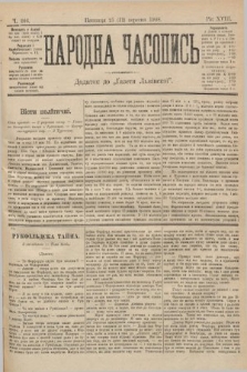 Народна Часопись : додаток до Ґазети Львівскої. 1899, ч. 206