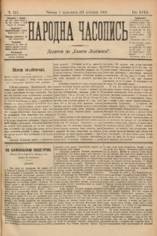 Народна Часопись : додаток до Ґазети Львівскої. 1899, ч. 241