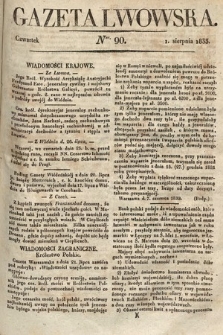 Gazeta Lwowska. 1833, nr 90