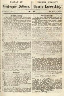 Amtsblatt zur Lemberger Zeitung = Dziennik Urzędowy do Gazety Lwowskiej. 1862, nr 42