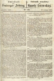 Amtsblatt zur Lemberger Zeitung = Dziennik Urzędowy do Gazety Lwowskiej. 1862, nr 48