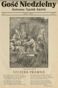 Gość Niedzielny : ilustrowany tygodnik katolicki. 1938, nr 9