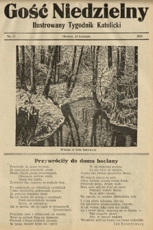 Gość Niedzielny : ilustrowany tygodnik katolicki. 1938, nr 17