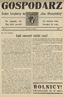 Gospodarz : dodatek bezpłatny do "Gazety Olsztyńskiej". 1938, nr 5