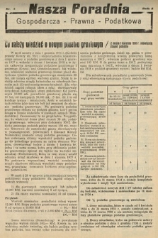 Nasza Poradnia : gospodarcza, prawna, podatkowa. 1938, nr 3