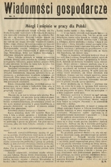 Wiadomości Gospodarcze. 1938, nr 5