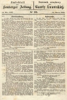 Amtsblatt zur Lemberger Zeitung = Dziennik Urzędowy do Gazety Lwowskiej. 1862, nr 61