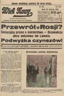 Wiek Nowy : popularny dziennik ilustrowany. 1930, nr 8833