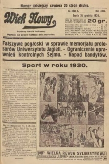 Wiek Nowy : popularny dziennik ilustrowany. 1930, nr 8861