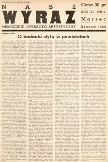 Nasz Wyraz : miesięcznik literacko-artystyczny młodych. 1939, nr 3