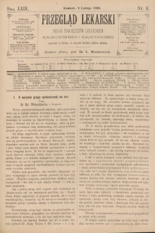 Przegląd Lekarski : Organ Towarzystw Lekarskich Krakowskiego i Galicyjskiego. 1890, nr 6