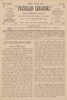 Przegląd Lekarski : Organ Towarzystw Lekarskich Krakowskiego i Galicyjskiego. 1890, nr 10