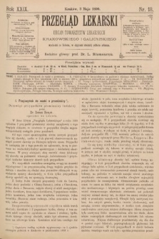 Przegląd Lekarski : Organ Towarzystw Lekarskich Krakowskiego i Galicyjskiego. 1890, nr 18