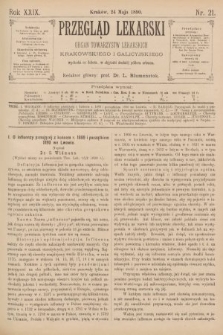 Przegląd Lekarski : Organ Towarzystw Lekarskich Krakowskiego i Galicyjskiego. 1890, nr 21