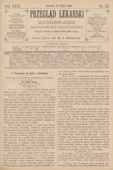 Przegląd Lekarski : Organ Towarzystw Lekarskich Krakowskiego i Galicyjskiego. 1890, nr 22