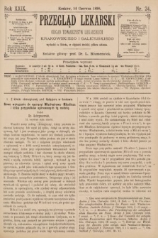 Przegląd Lekarski : Organ Towarzystw Lekarskich Krakowskiego i Galicyjskiego. 1890, nr 24