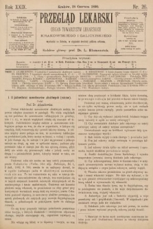 Przegląd Lekarski : Organ Towarzystw Lekarskich Krakowskiego i Galicyjskiego. 1890, nr 26