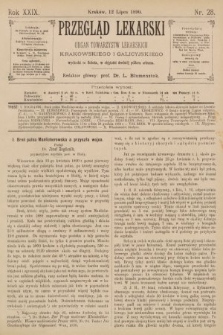 Przegląd Lekarski : Organ Towarzystw Lekarskich Krakowskiego i Galicyjskiego. 1890, nr 28
